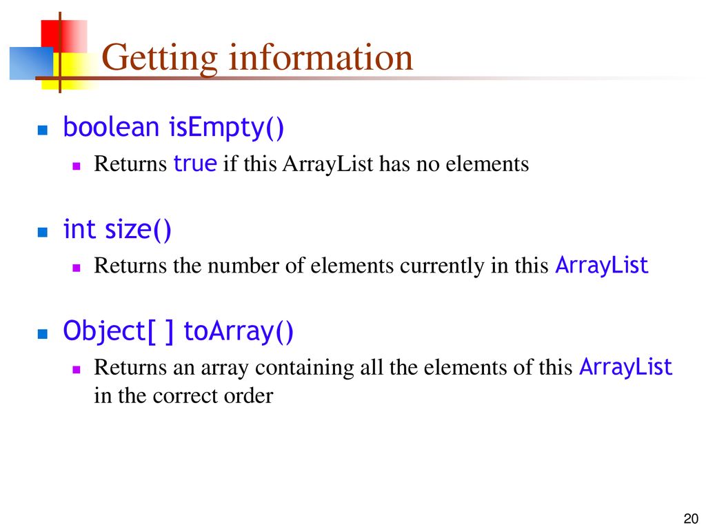 ArrayLists 22-Feb ppt download